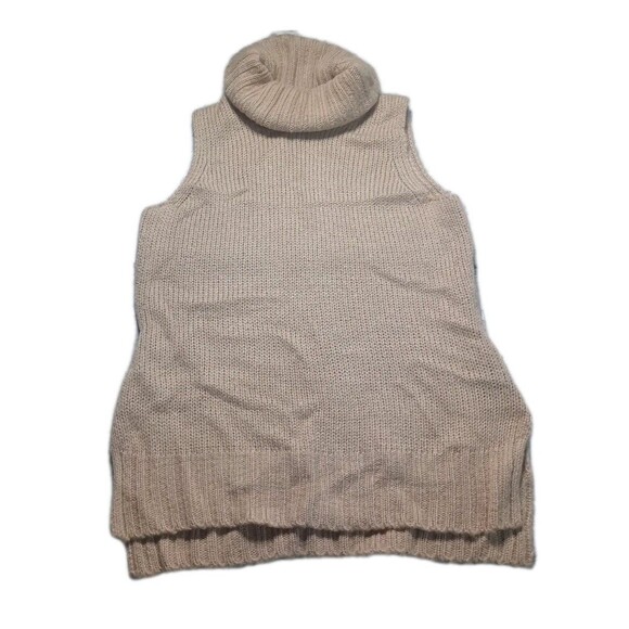 Mossimo Sweater Vest Cable Knit Cream Women’s Turtleneck Sz XS/TP - Picture 1 of 8